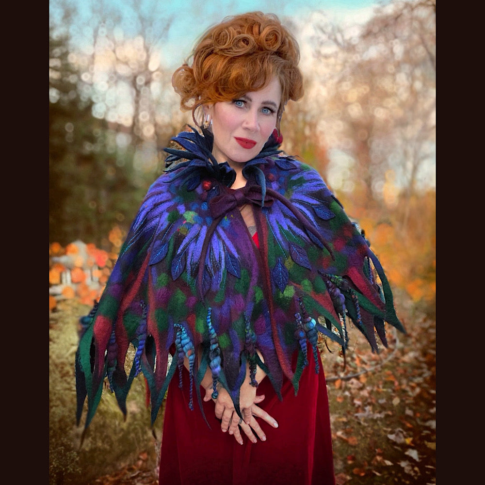 Handmade wool Felted Capelet