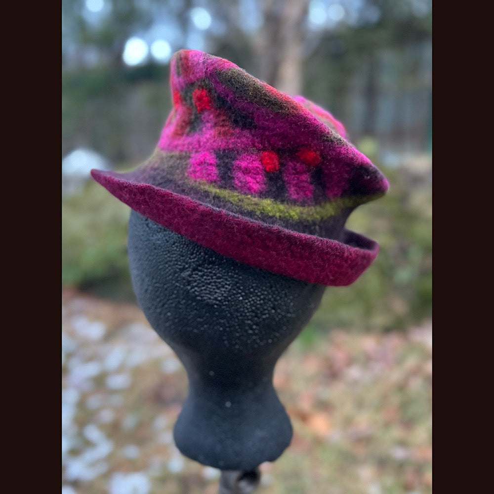 Mini Felted top hat small medium