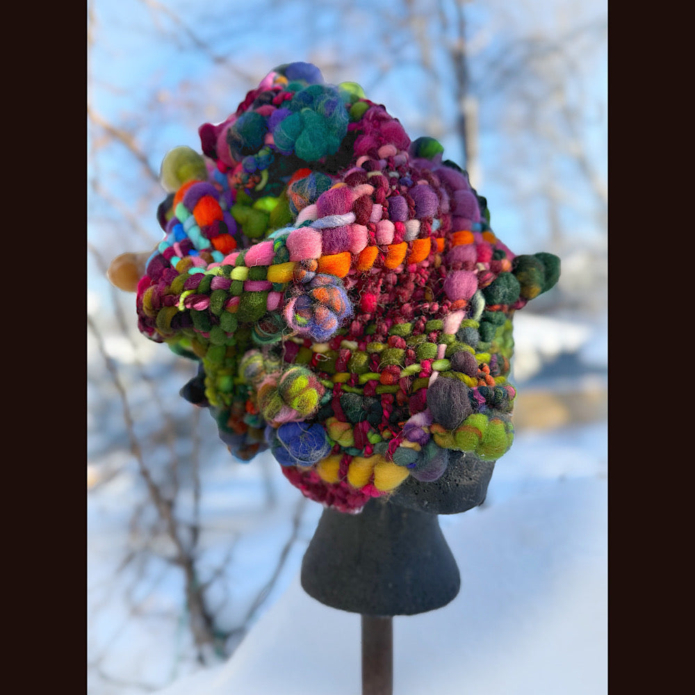 Handmade wool Woven hat 23” medium