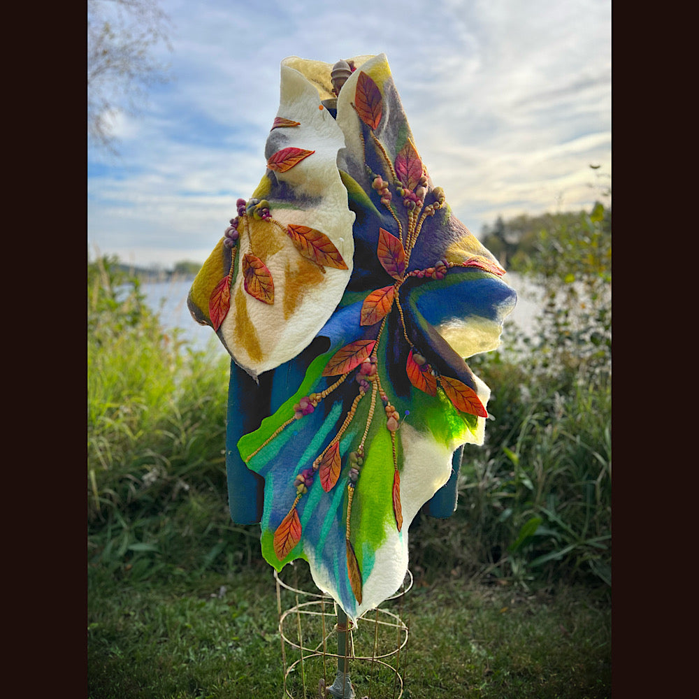 Felted Shawl 68” X 21”