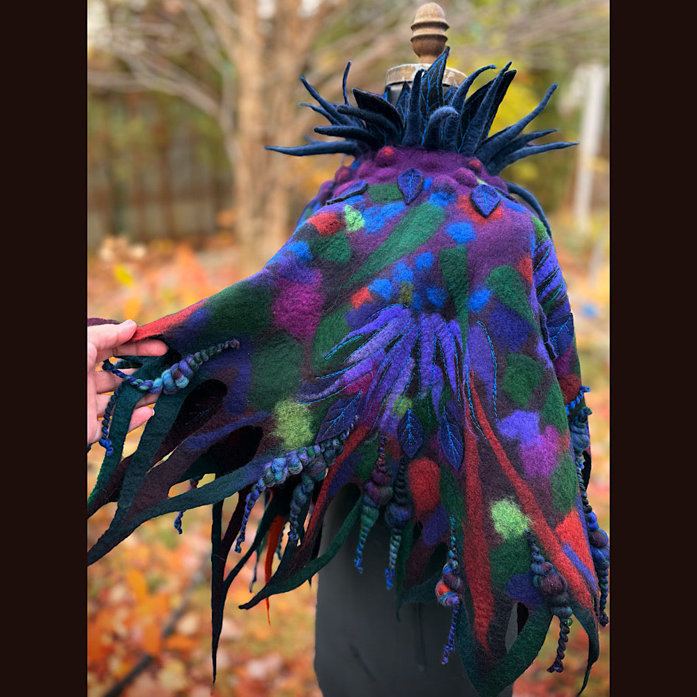 Handmade wool Felted Capelet
