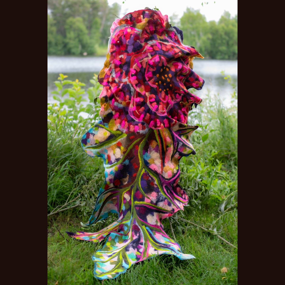 Felted Shawl 80” X 36”