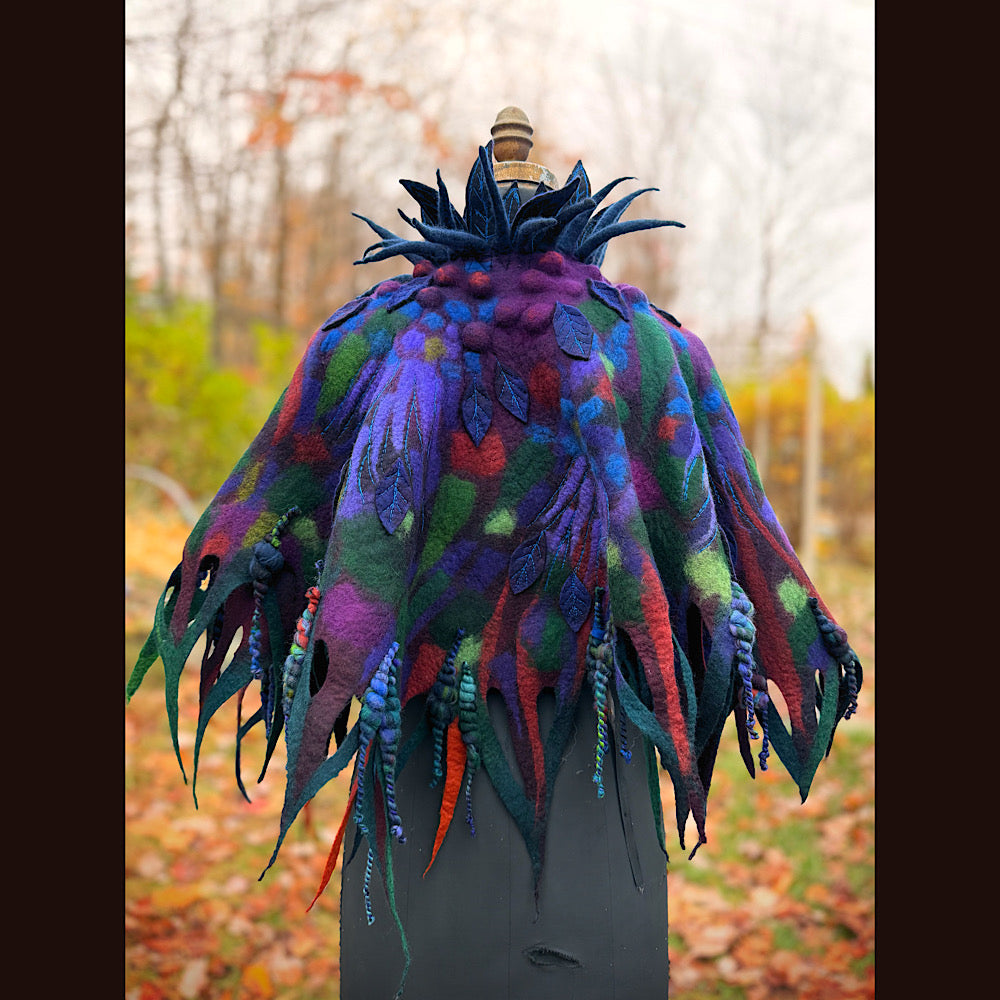 Handmade wool Felted Capelet