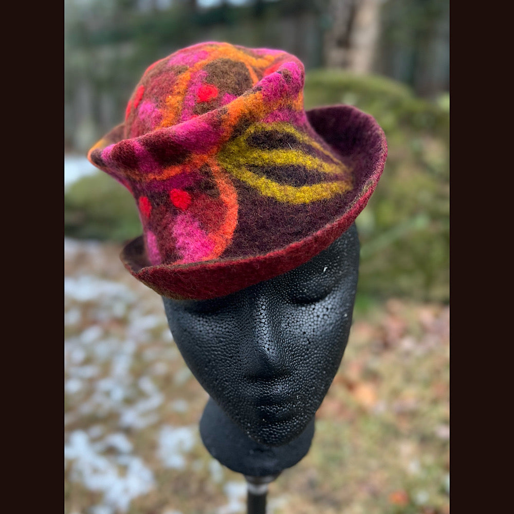 Mini Felted top hat small medium