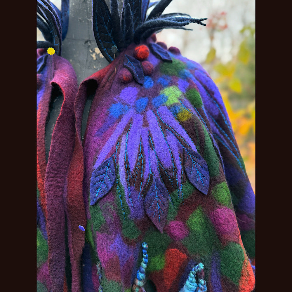 Handmade wool Felted Capelet
