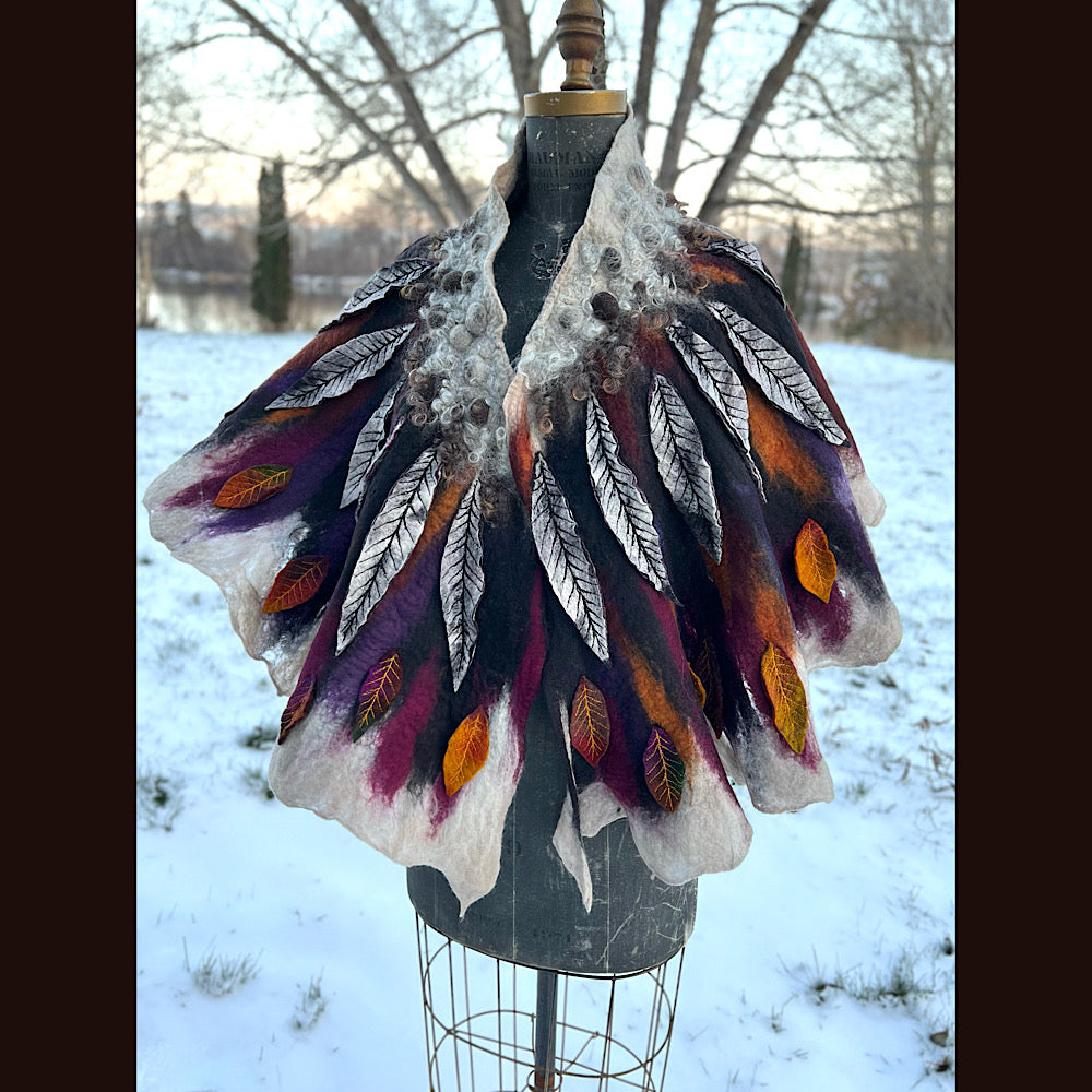 Première neige felted scarf 63” X 20”