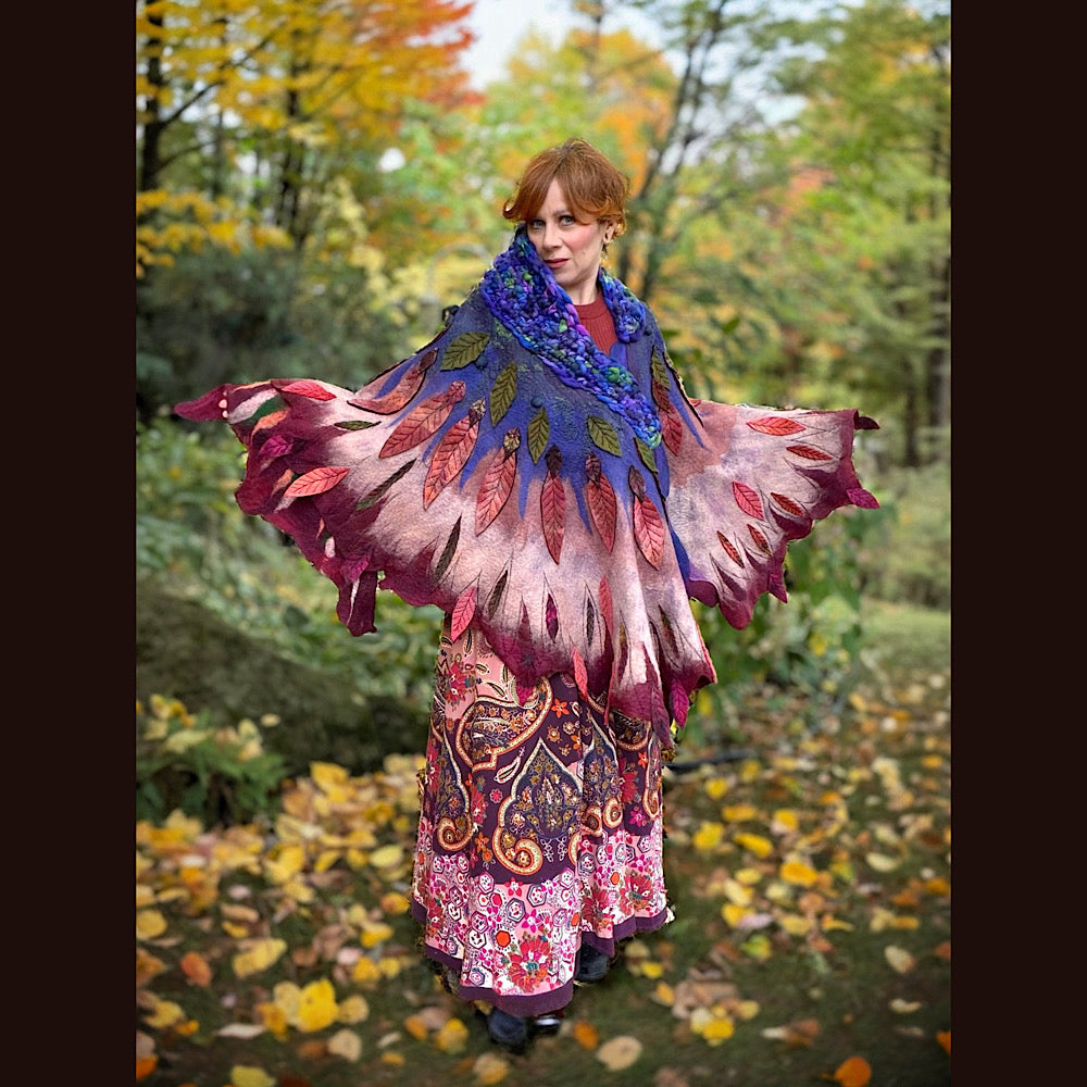 Handmade Felted Wool Scarf 80” X 29”