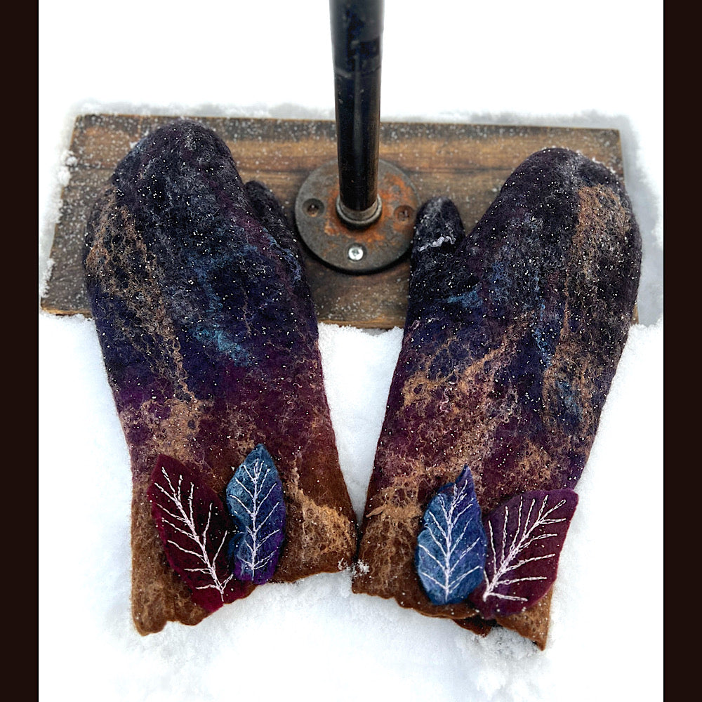 Felted mittens size medium