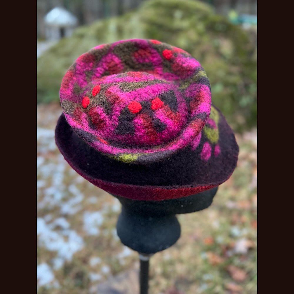 Mini Felted top hat small medium