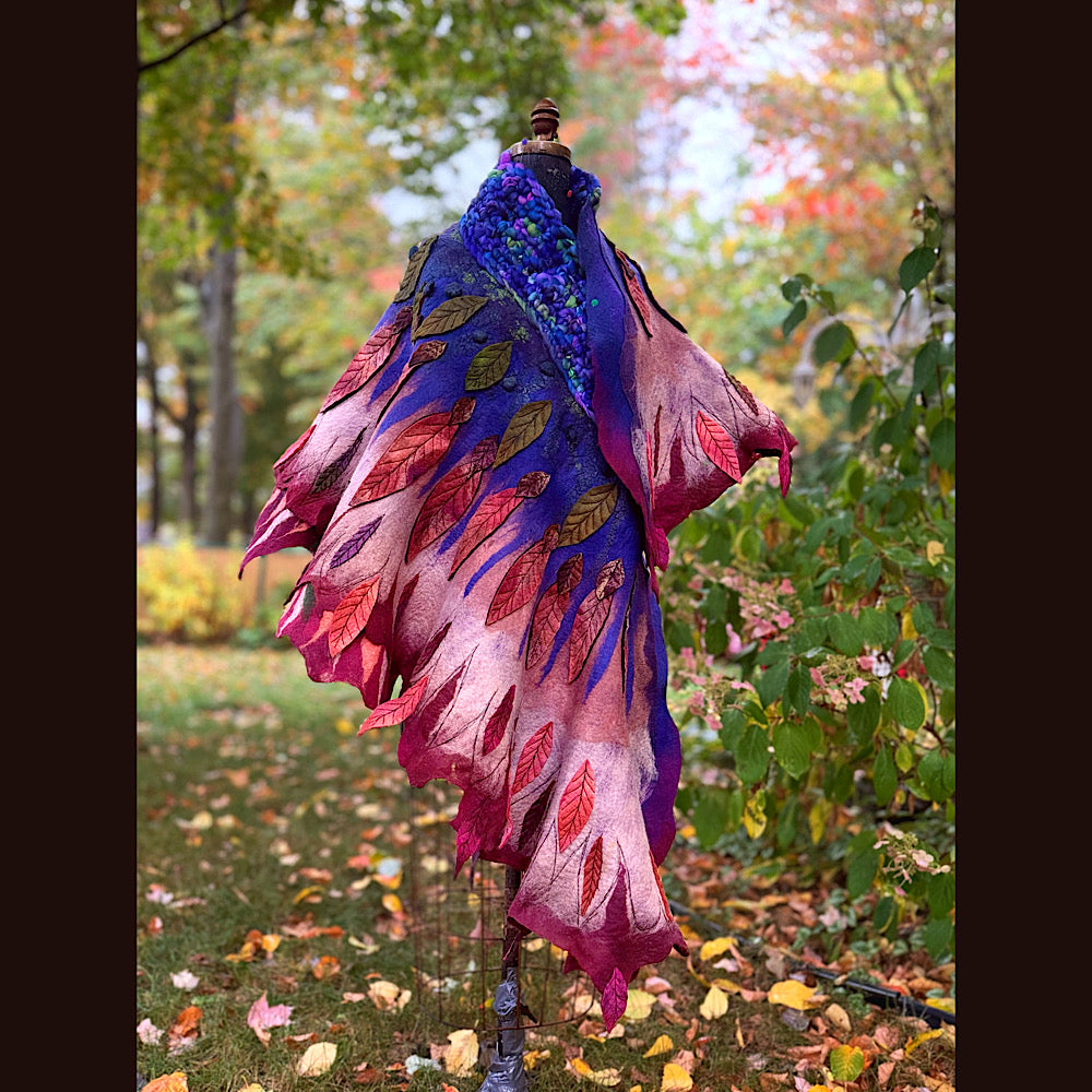 Handmade Felted Wool Scarf 80” X 29”