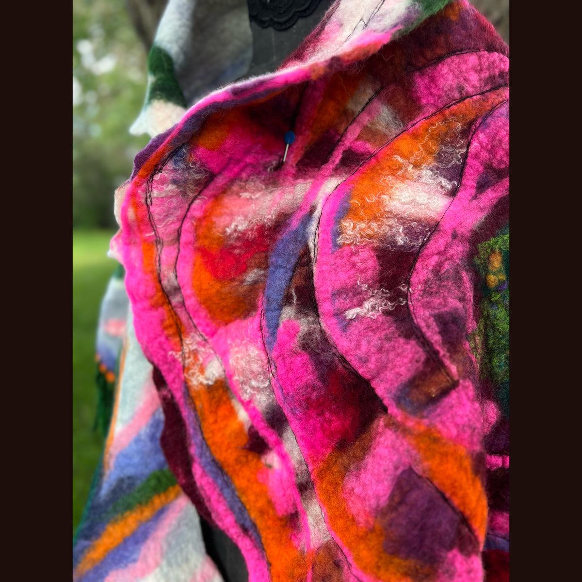 Felted Shawl 64”X 27”