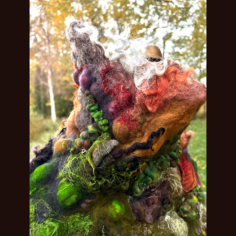 Reserved- Tundra felted shawl 78” X 22”- *this shawl has been extended *