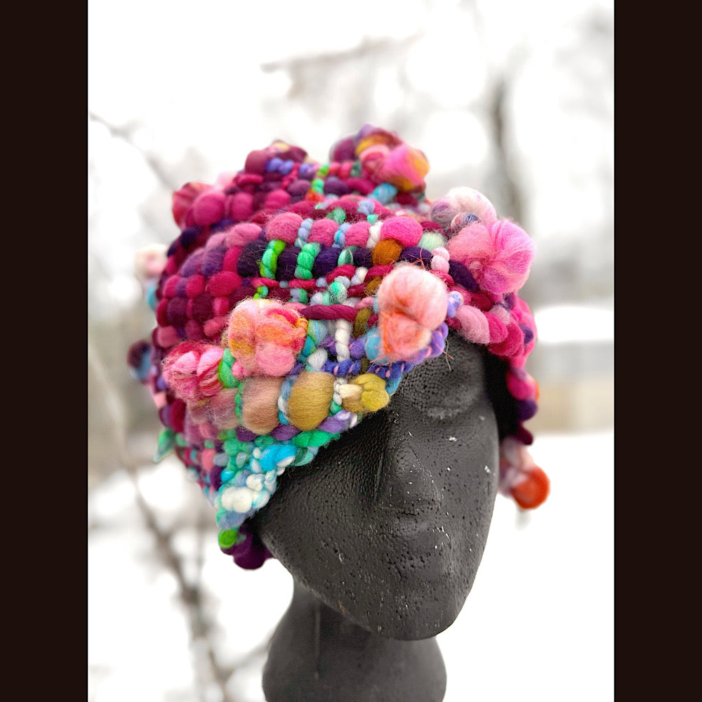 Handmade wool Woven hat 23” medium