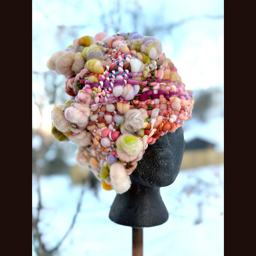 Handmade wool Woven hat 23” medium