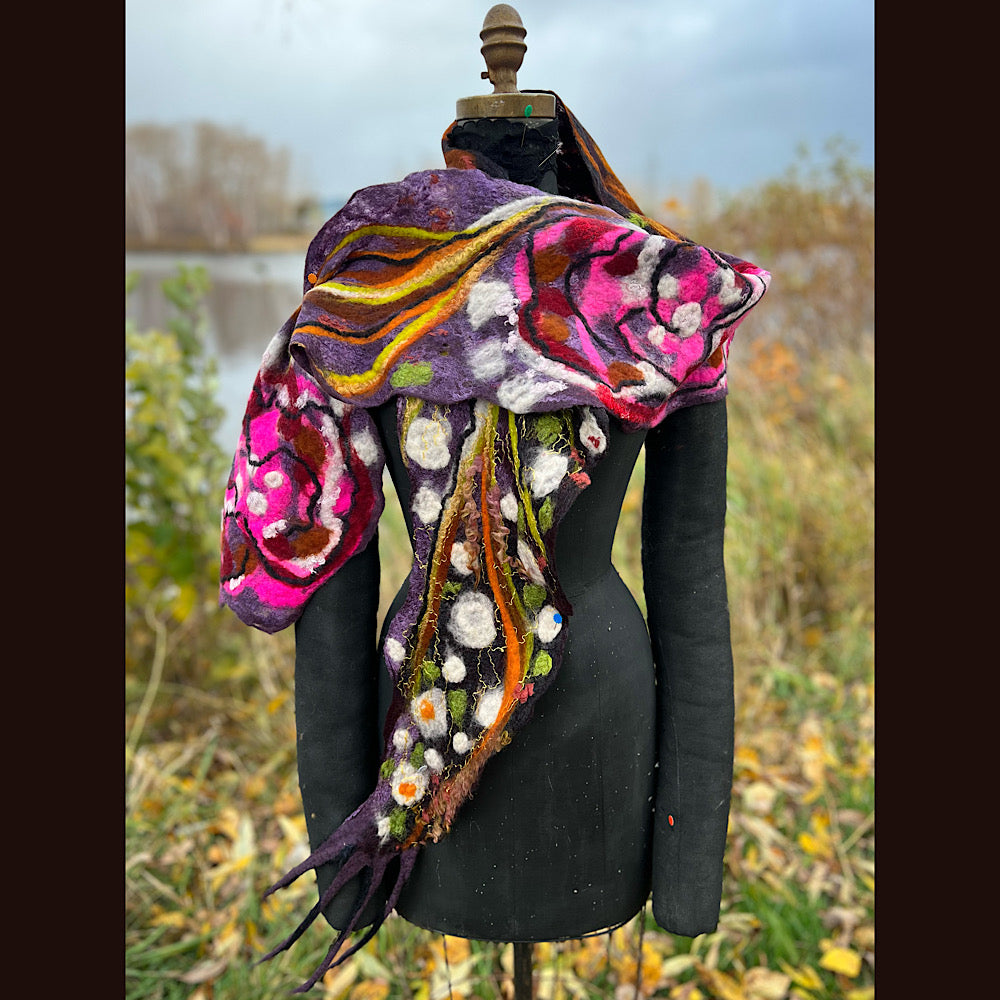 Felted Scarf 84” X 13”