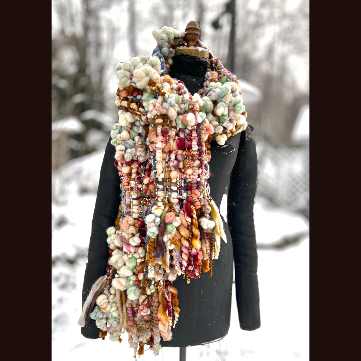 The Golden Rose Scarf 86” X 9”