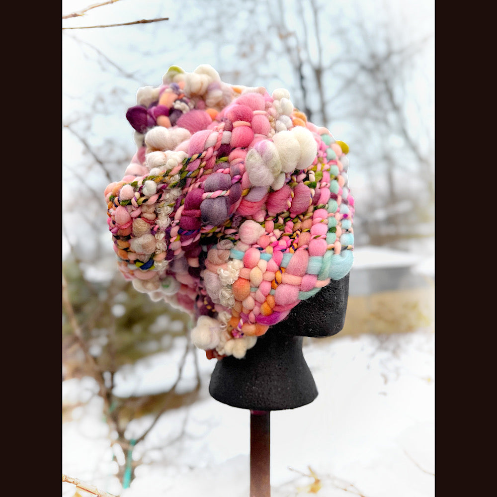 Handmade wool Woven hat 23” medium