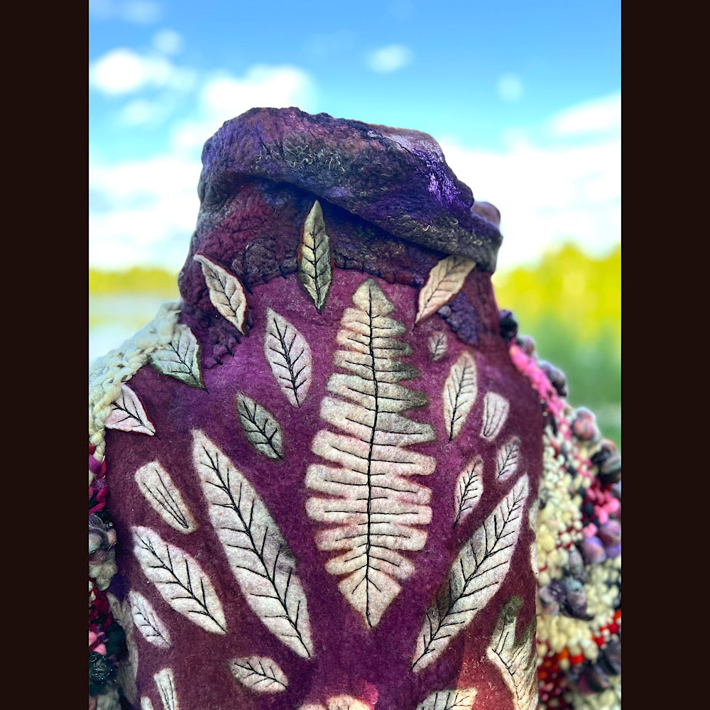 Felted adorned coat Size M-L