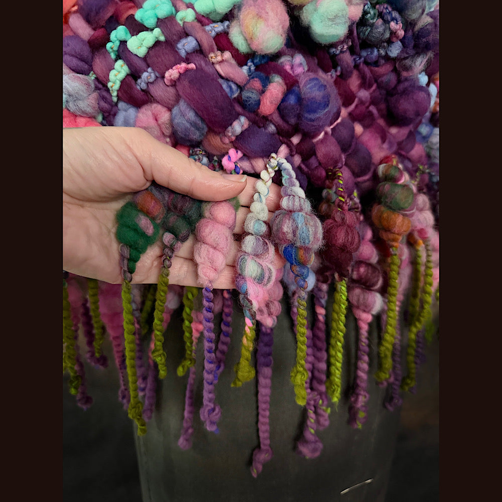 Handmade wool Woven Scarf shawlette 25” X  20” larger size