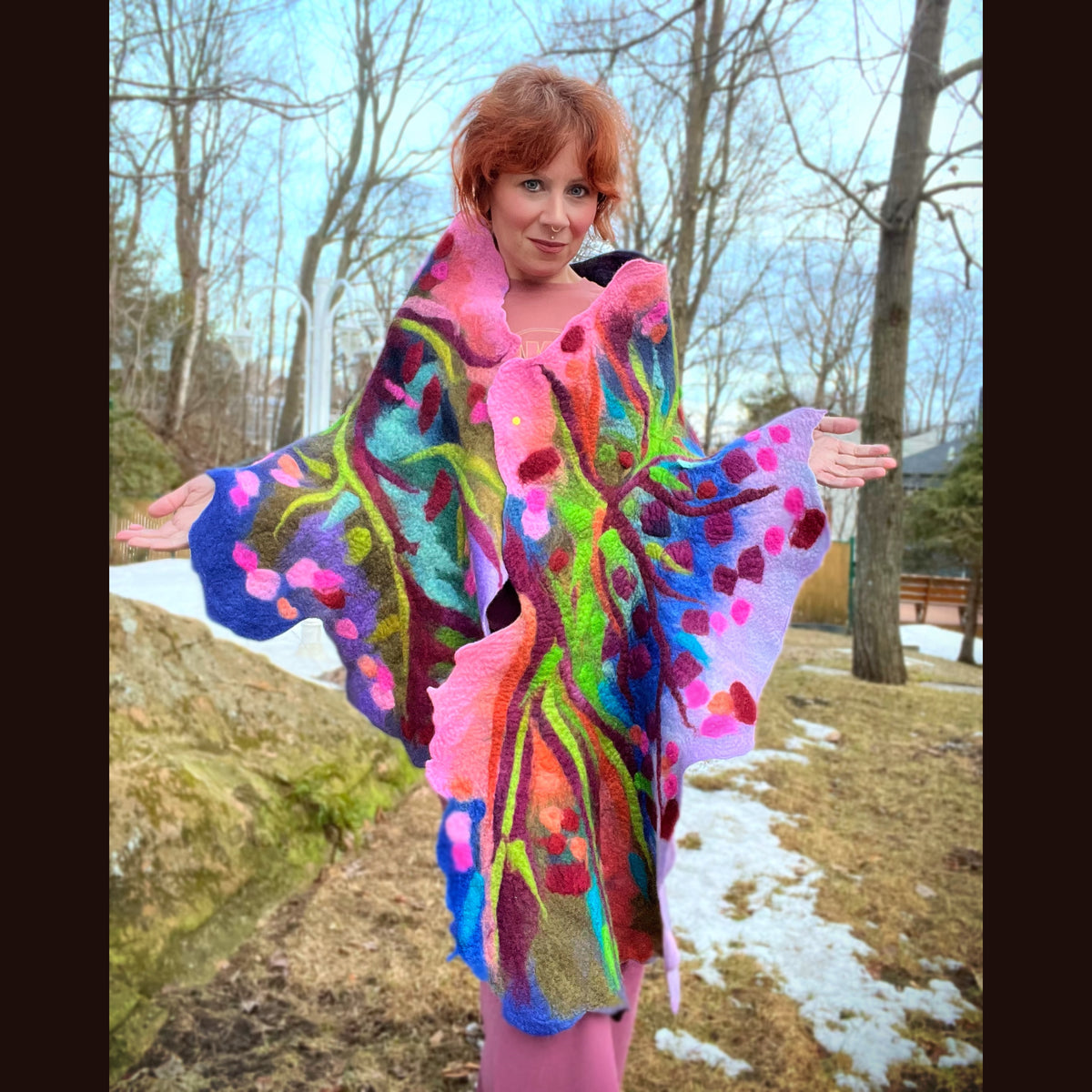 Felted Scarf 76” X 20”