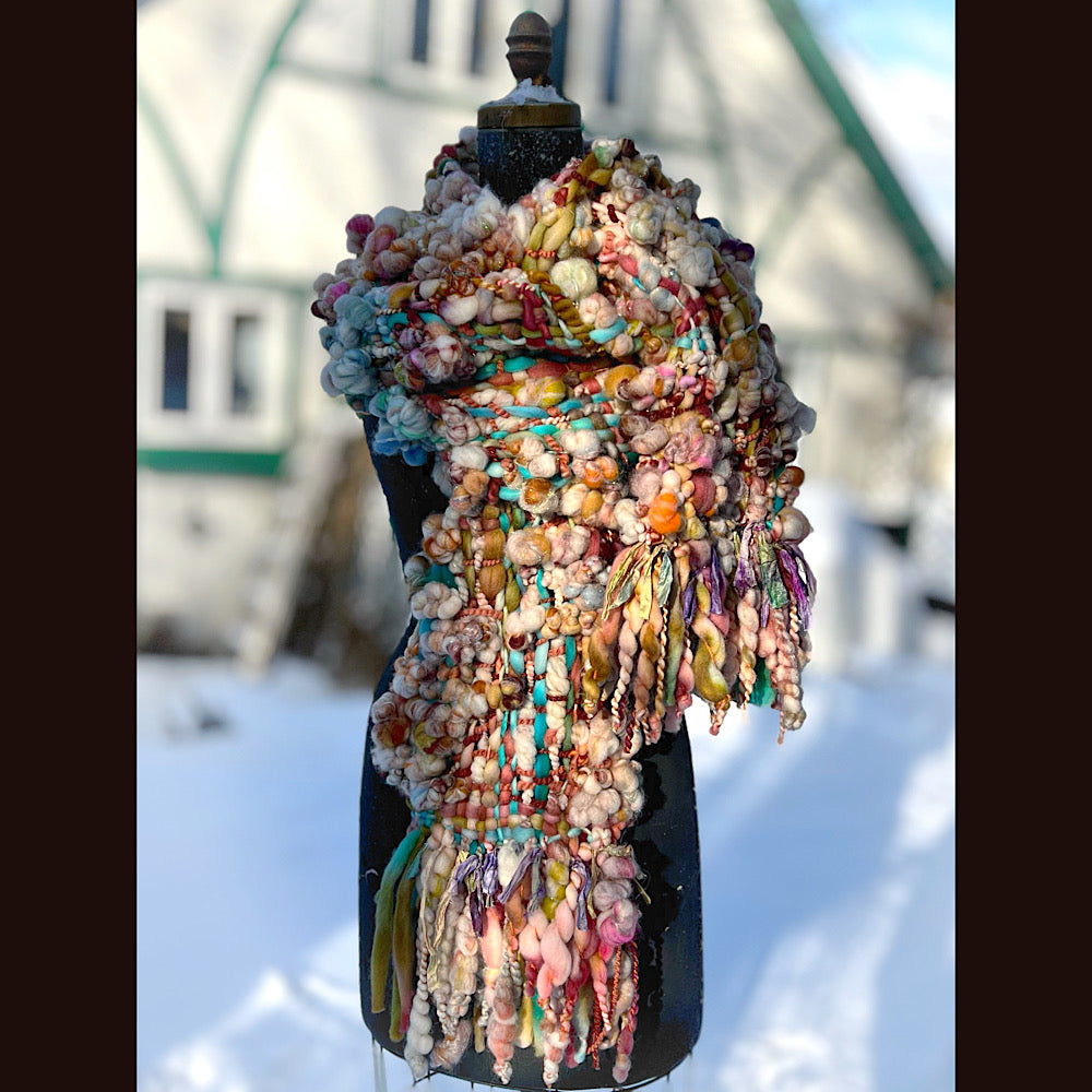 The Golden Rose Scarf 92” X 10”