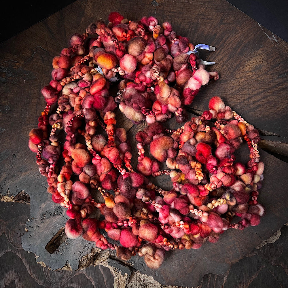 Autumn Heart Jumbo boucle art yarn STOCK 3.7 oz