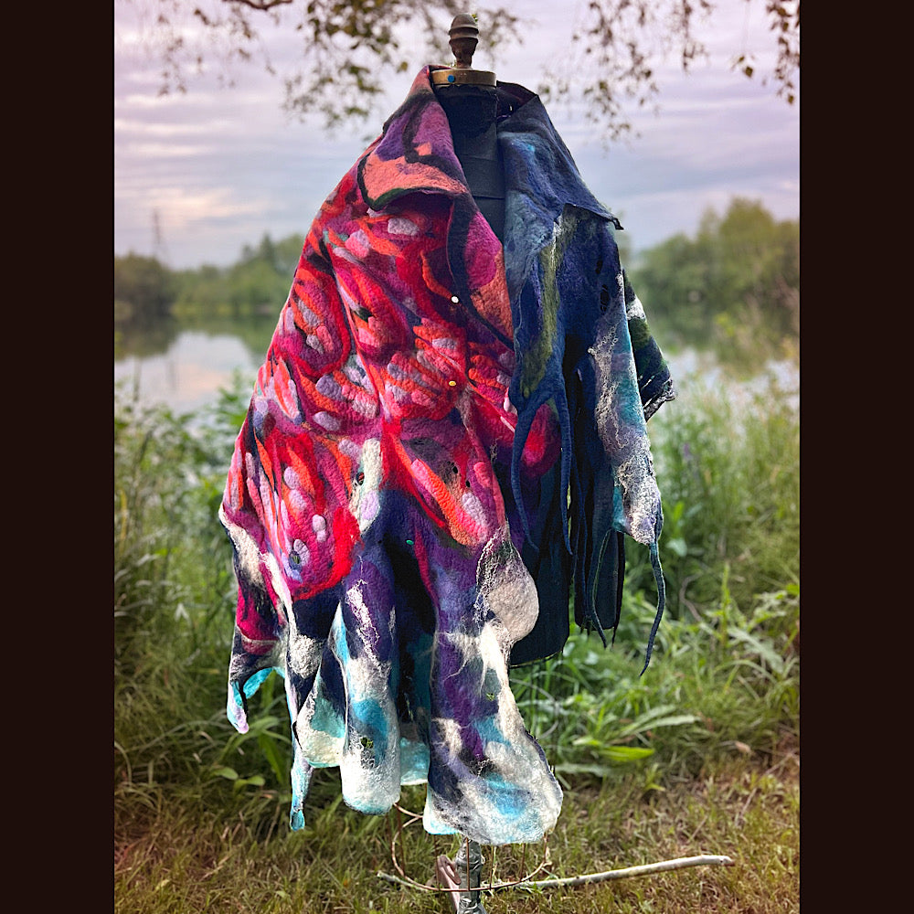 Felted Shawl 90” X 45”