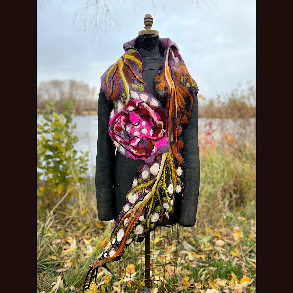 Felted Scarf 84” X 13”