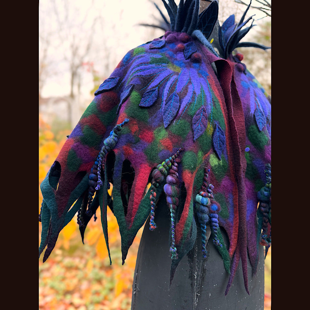 Handmade wool Felted Capelet