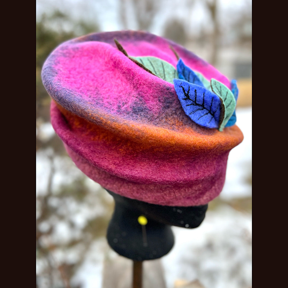 Felted top hat 23” 1/2 medium