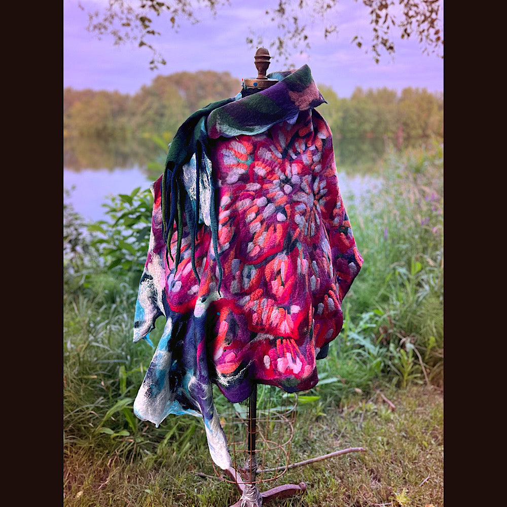 Felted Shawl 90” X 45”