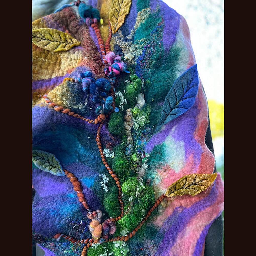 Felted Shawl 70” X 23”