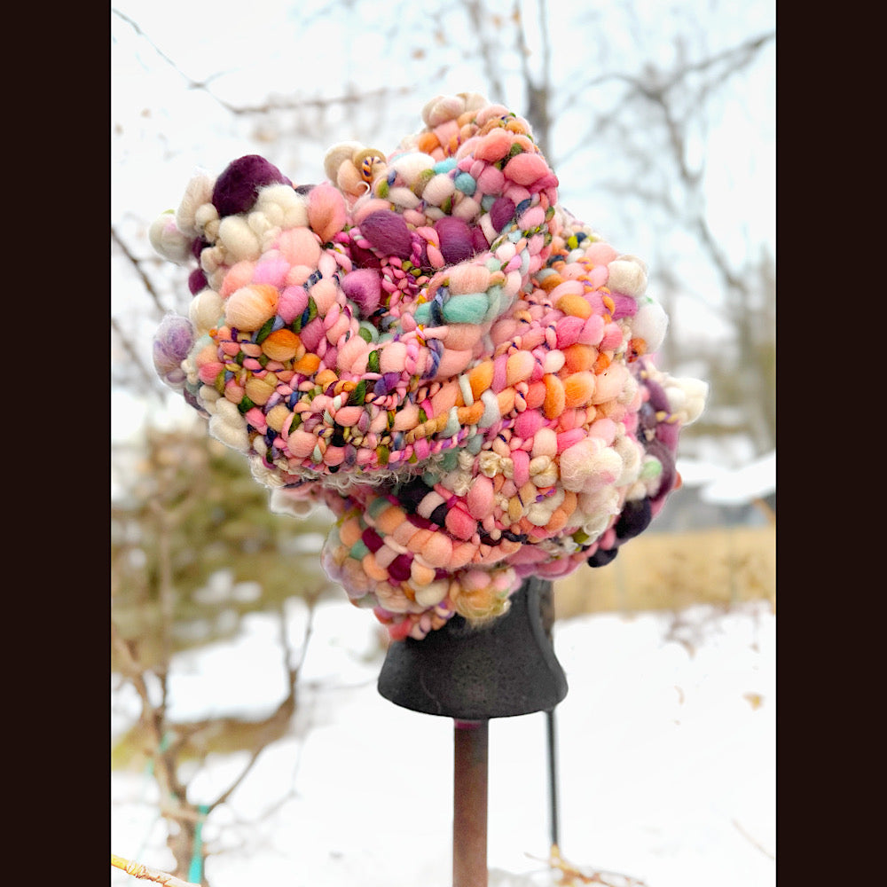 Handmade wool Woven hat 23” medium