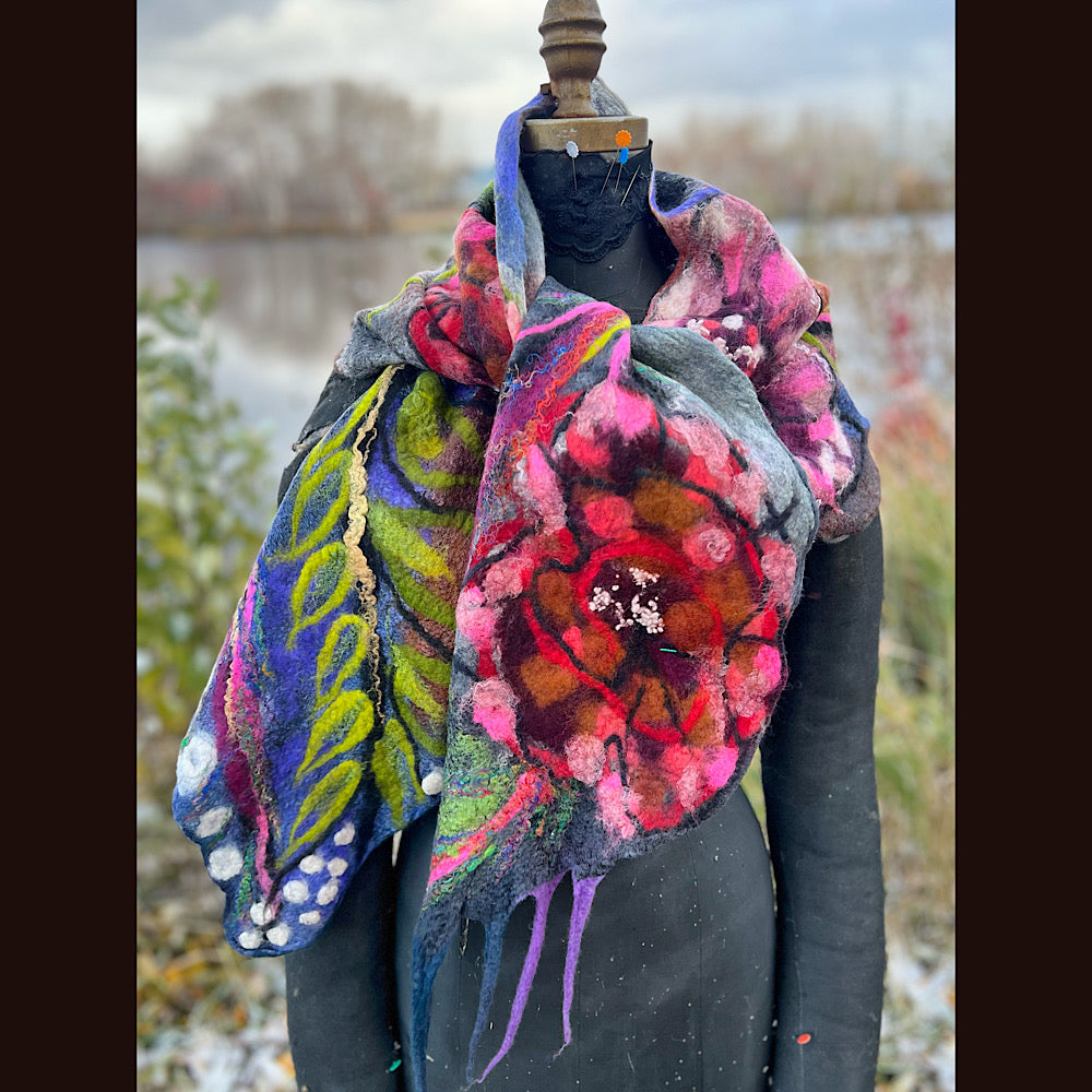 Felted Scarf 77” X 15”
