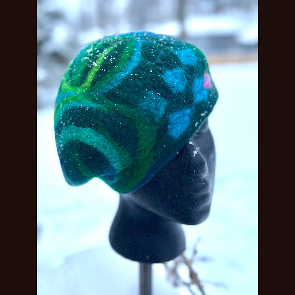 Felted beret small