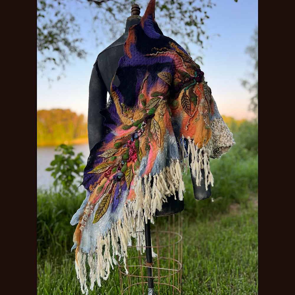 Felted Shawl 86” X 29”