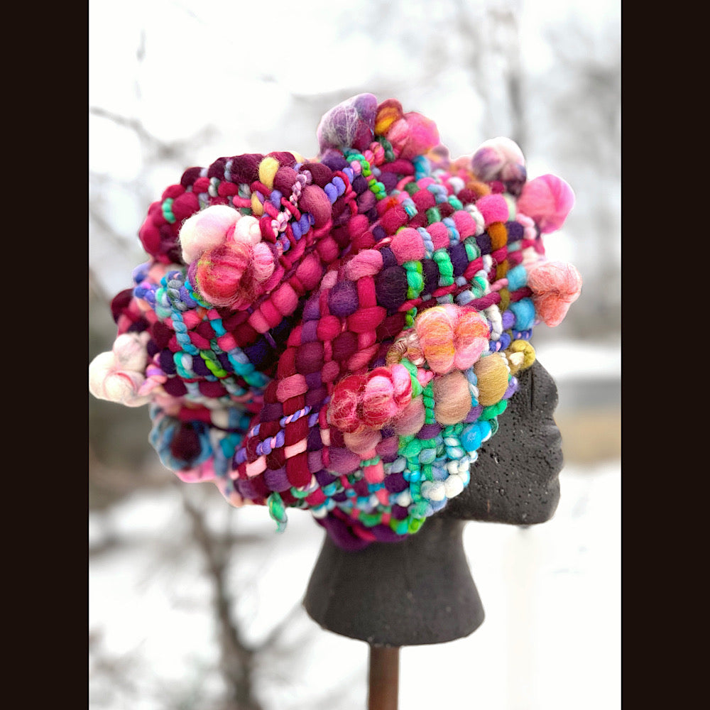 Handmade wool Woven hat 23” medium