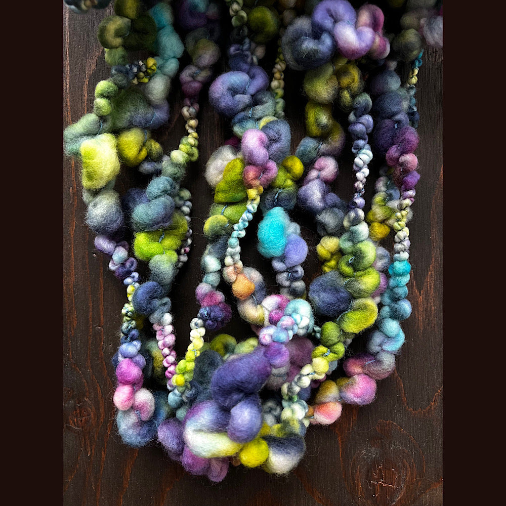 Large lot of hand spun yarn for weaving  knitting crochet 12.3 oz