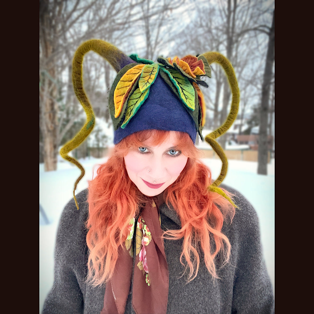 Mischievous Elf felted hat size 22” small