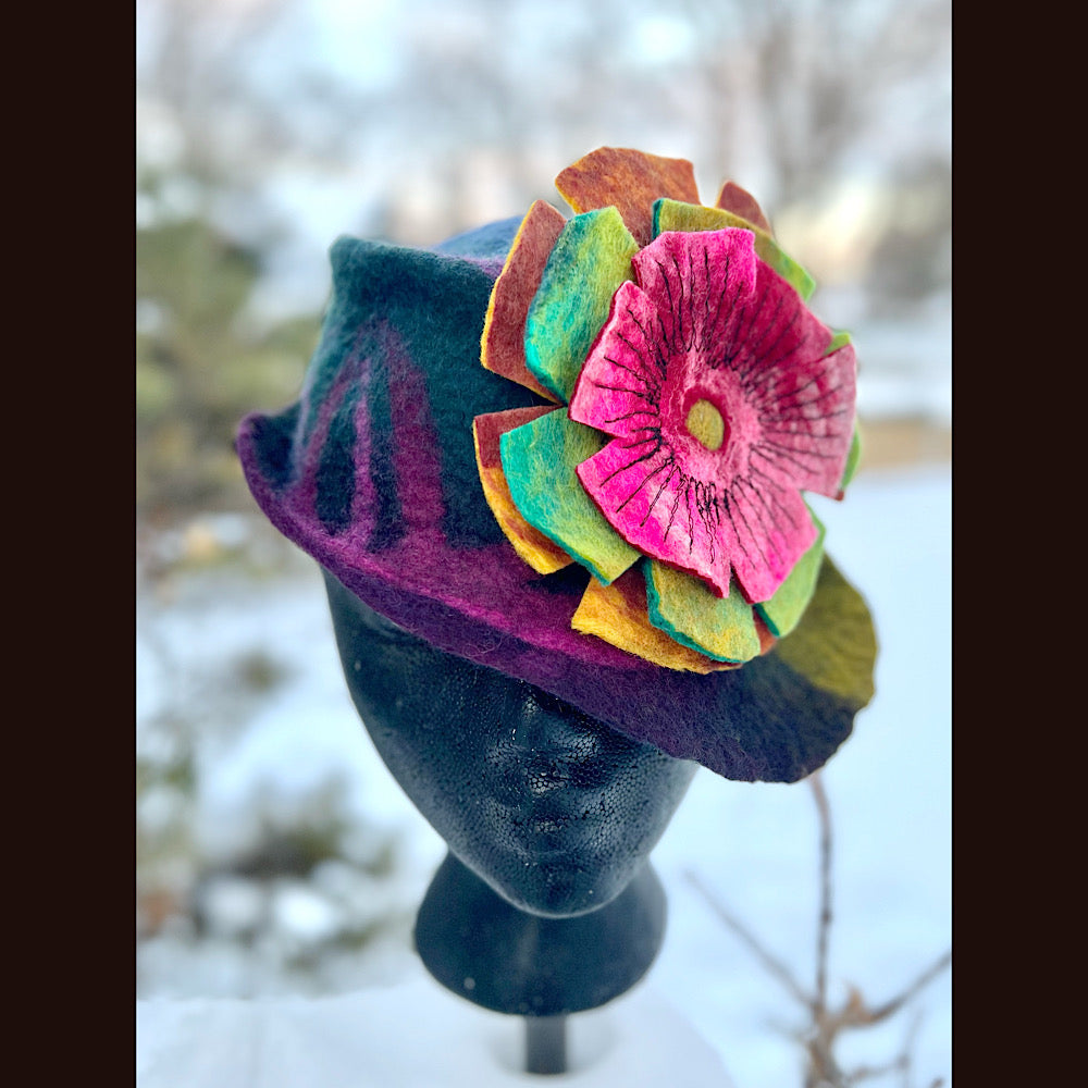 Mini Felted top hat small