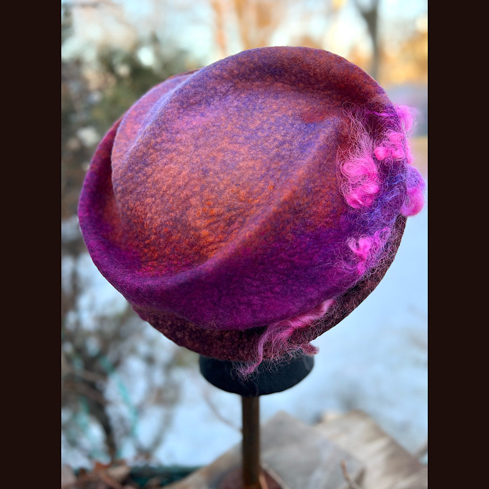 Felted top hat 23” 1/2 medium