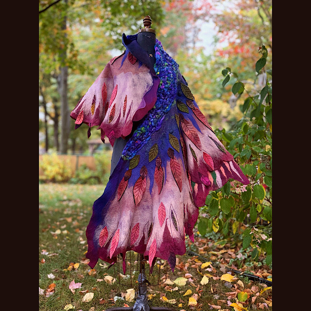 Handmade Felted Wool Scarf 80” X 29”