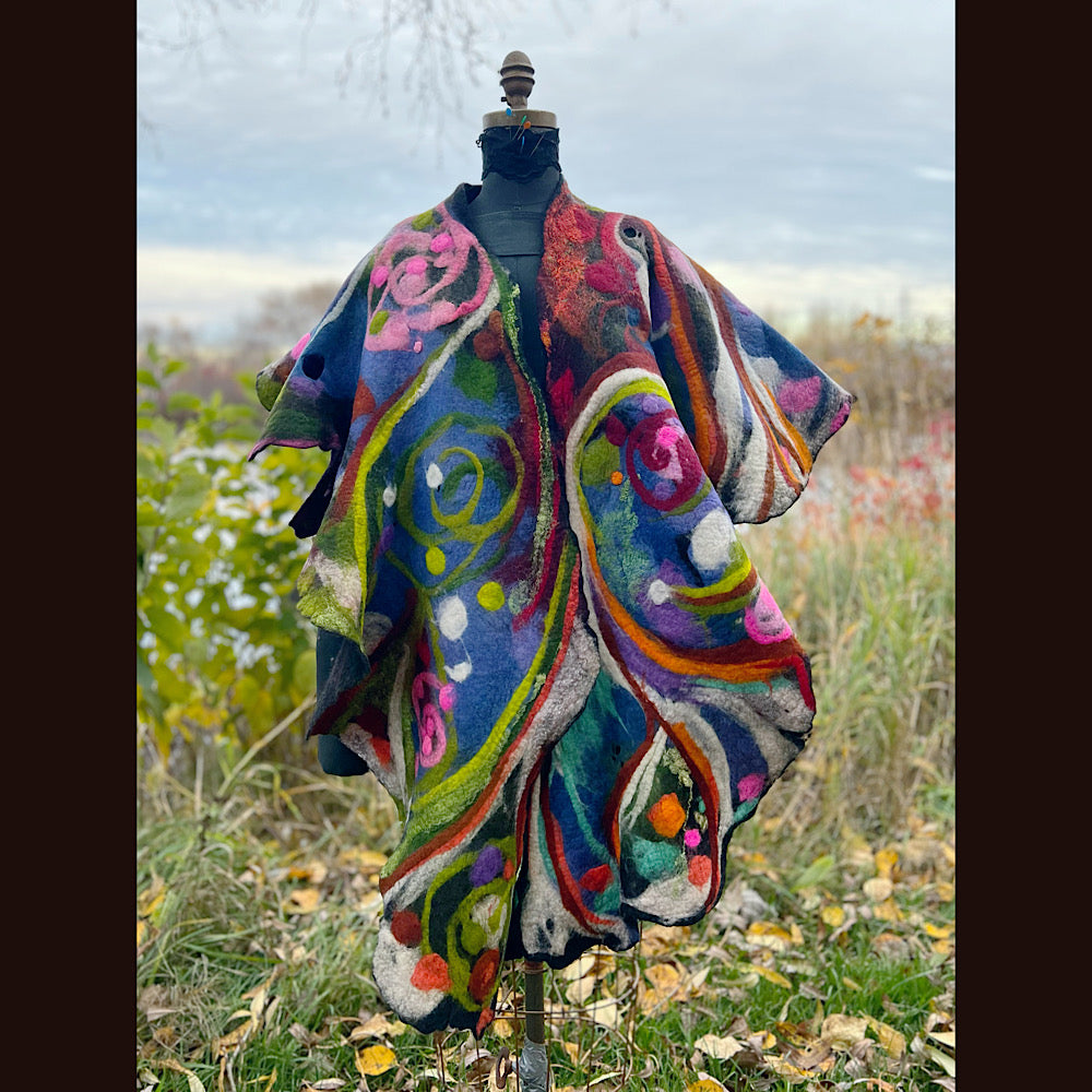 Felted Shawl 84” X 27”