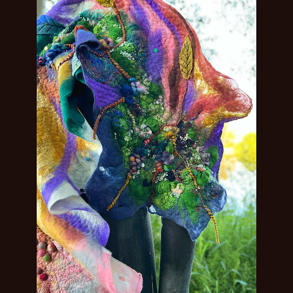 Felted Shawl 70” X 23”