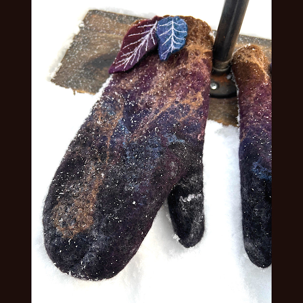 Felted mittens size medium