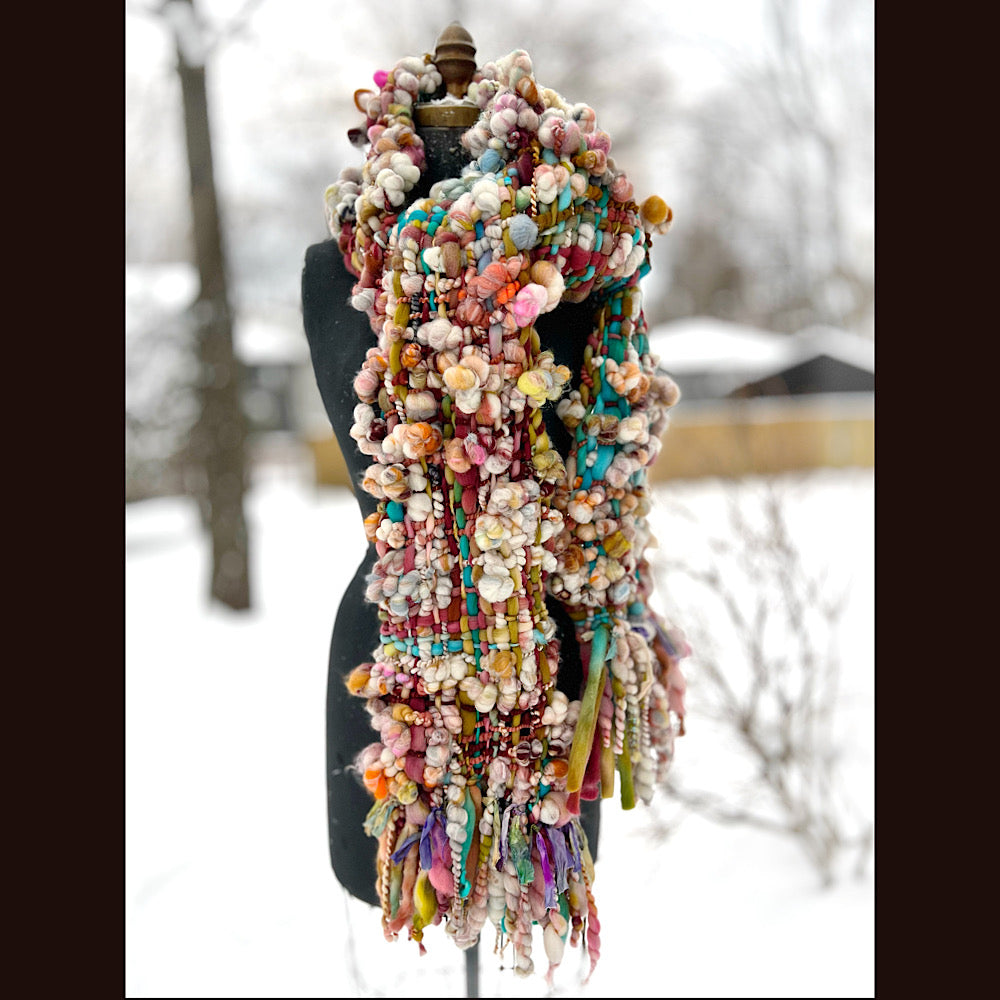 The Golden Rose Scarf 92” X 10”