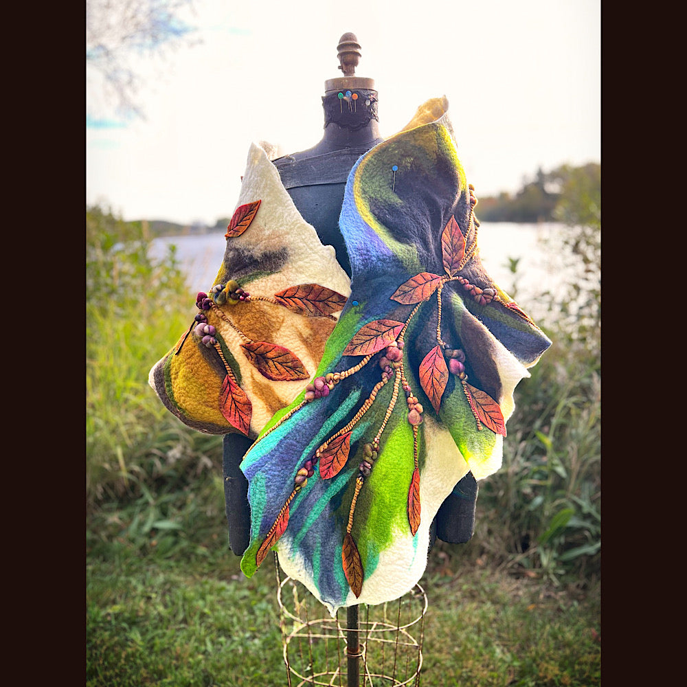 Felted Shawl 68” X 21”