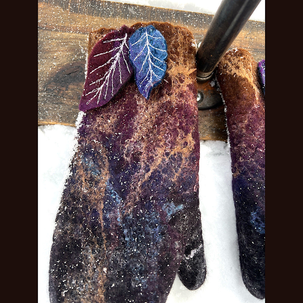 Felted mittens size medium