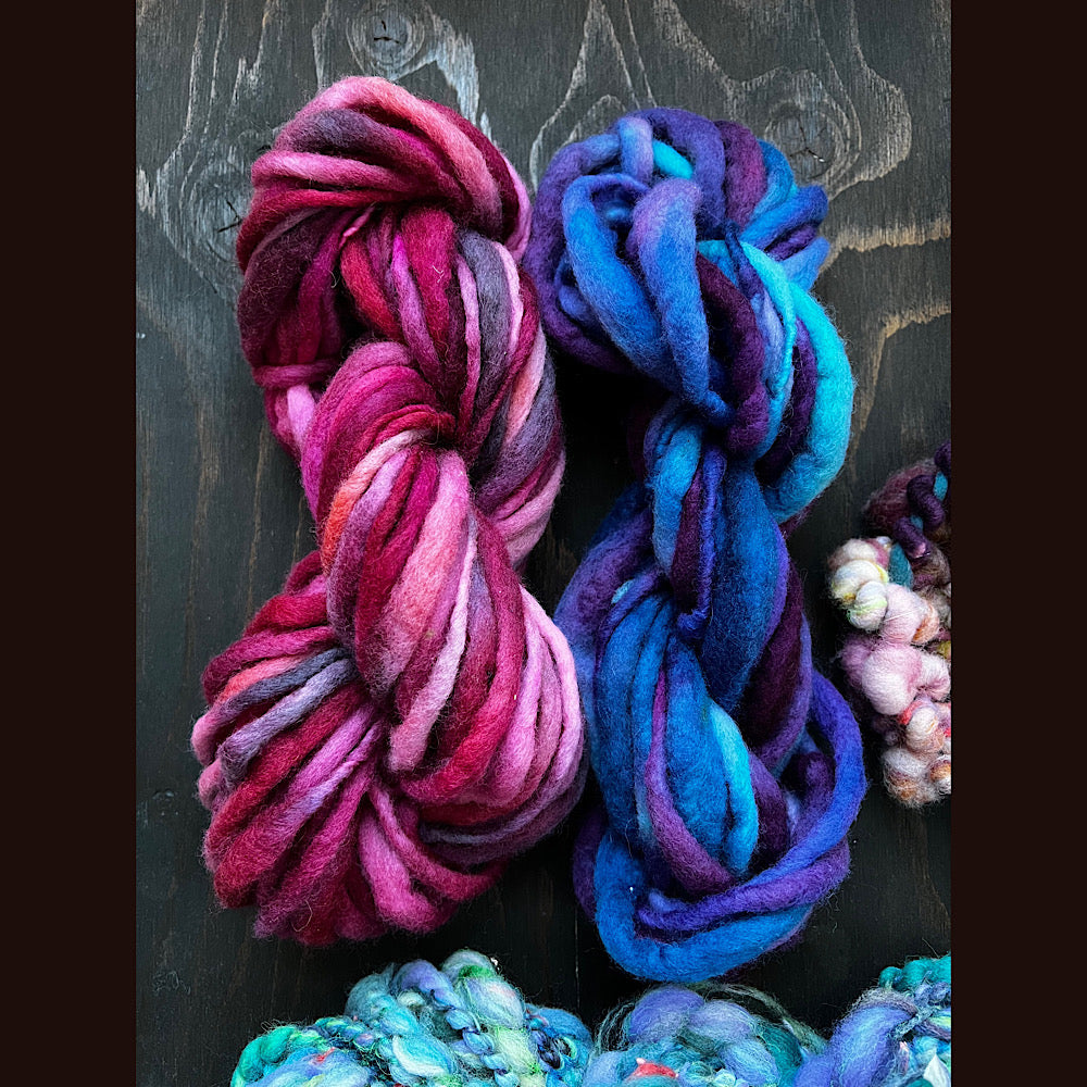 lot of art yarn for weaving  7.6 oz