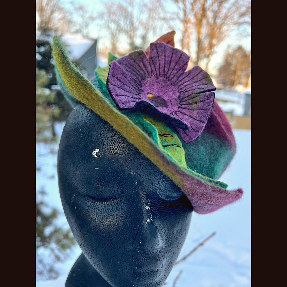 Mini Felted top hat small